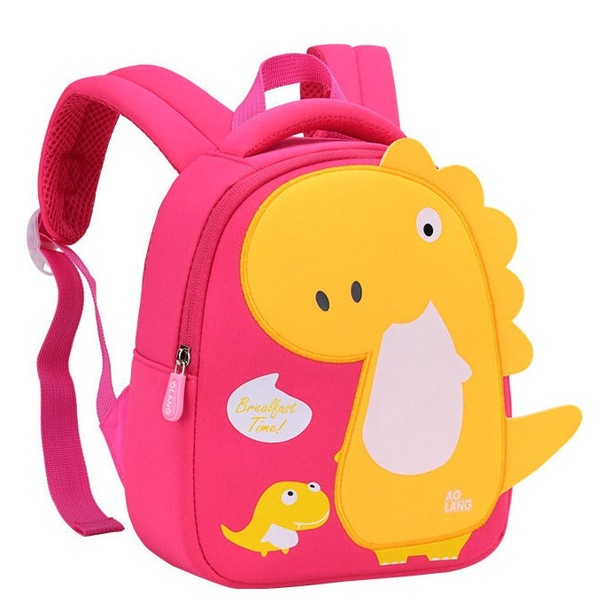 Fun Dinosaur School Backpack Navy Blue Red
