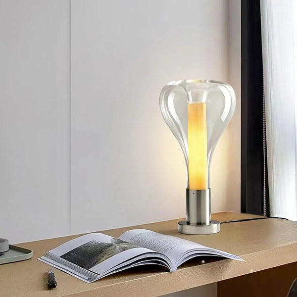 Colorful Glass Table Lamp | Unique Melted Design