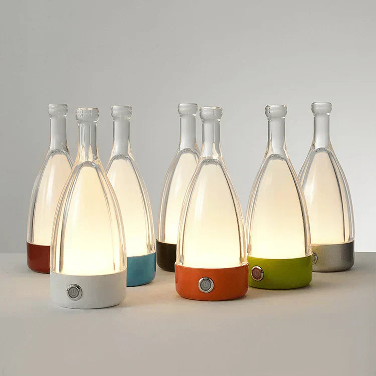 Modern Rechargeable Wine Bottle Desk Lamp - HappyKidMart