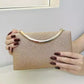 Luxury Black Velvet Evening Purse Gold Handle
