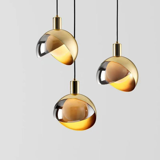 Luxurious Gold Drop Light | Clear Glass Ball Shade - HappyKidMart