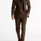 Traditional Brown Herringbone 3 Piece Suit