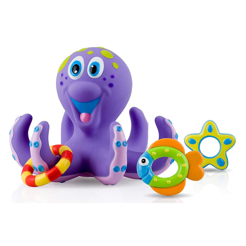 happy kid mart - purple octopus bath toy