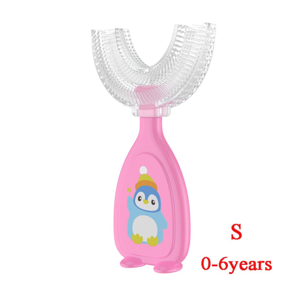 Baby Cartoon Mouth Brush-U-Shaped Toothbrush