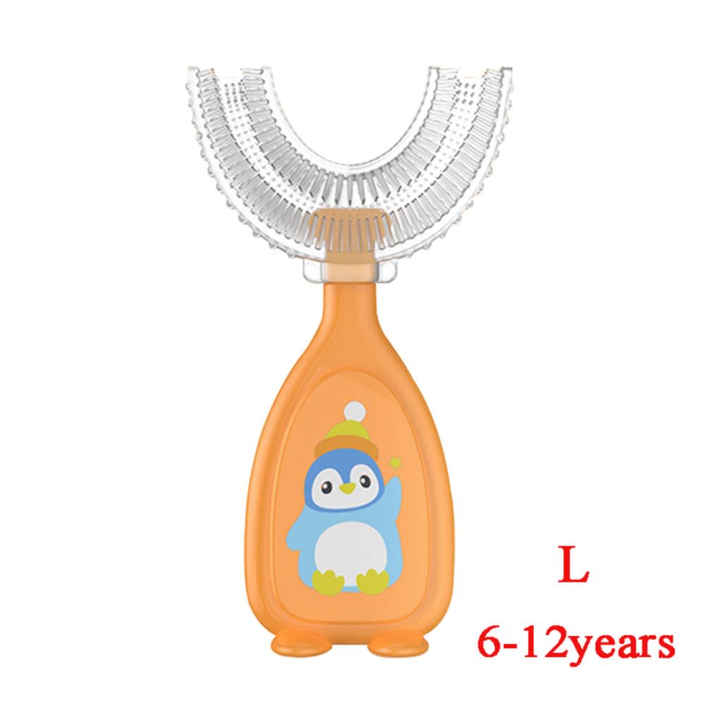 Baby Cartoon Mouth Brush-U-Shaped Toothbrush