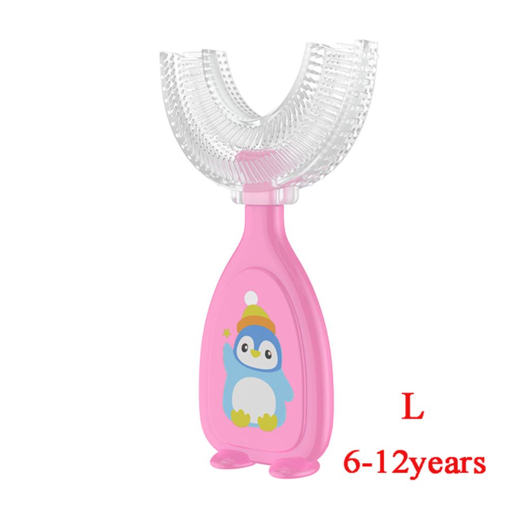 Baby Cartoon Mouth Brush-U-Shaped Toothbrush