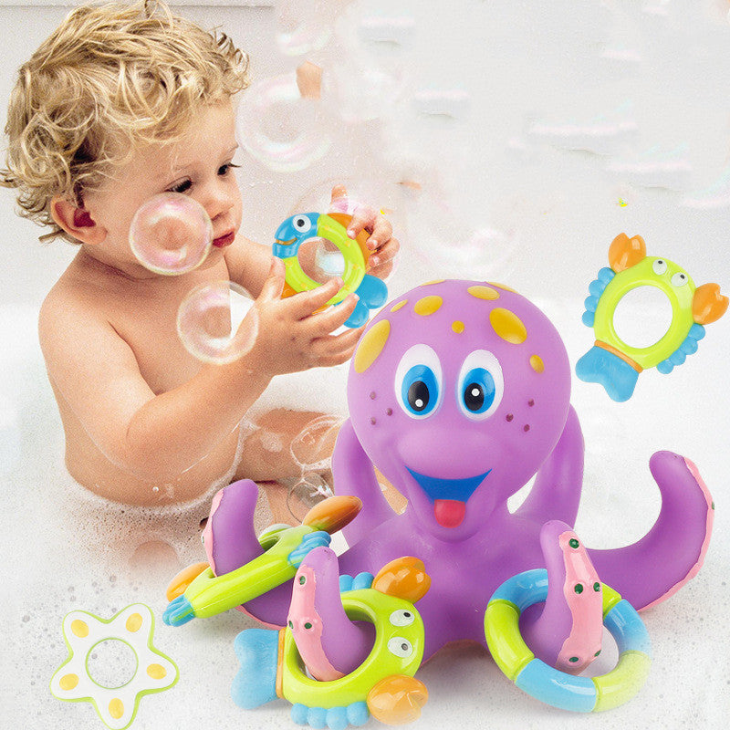 happy kid mart - purple octopus bath toy